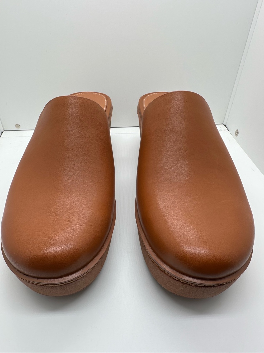 Fitflop Pilar Women’s Platform Leather Mules Size 10 - Picture 2 of 9